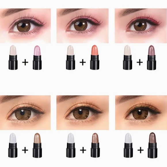 12Pcs/Set Eyeshadow Stick Set Pearly Glitter Shimmer Durable Eyeshadow   - NWT - Picture 4 of 6